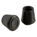 Shepherd Hardware Rubber Leg Tip Black Round , 4PK 9127